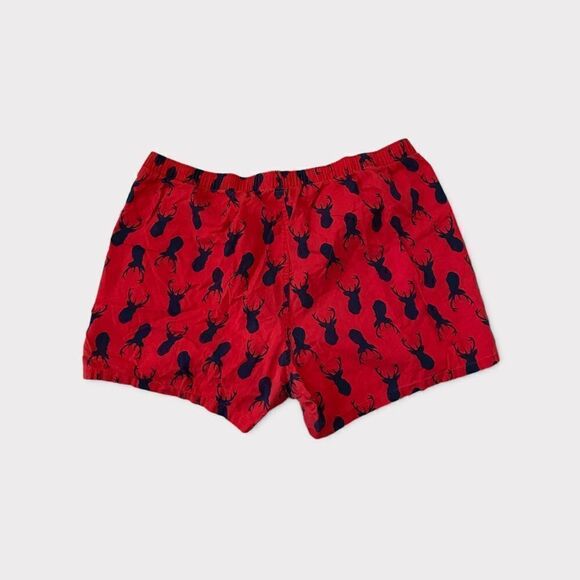 Old Navy Antler Red Christmas Cabin Boxer Brief Shorts - Picture 3 of 4